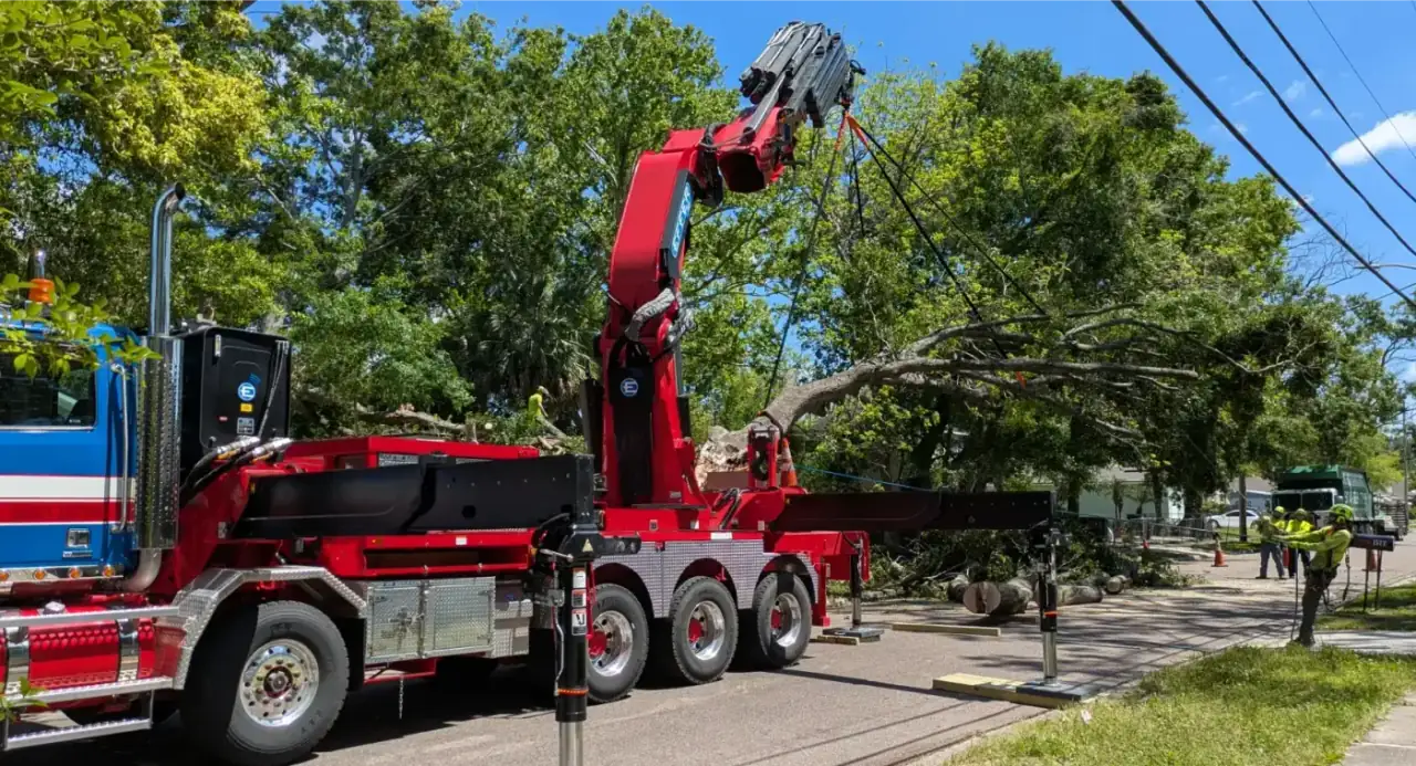 Emergency tree removal — crane tree removal in Jacksonville, FL by Jax Tree Removal
